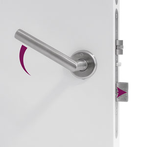 EVO Electronic Hotel Lock with Reversible Handle Privacy