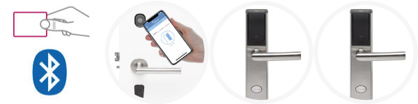  Electronic Hotel Lock with proximity and bluetooth opening 