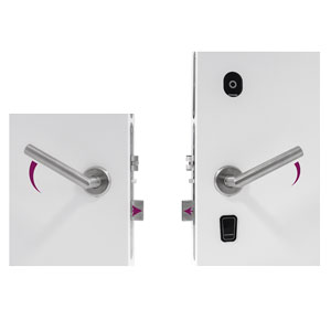 EVO Electronic Hotel Lock with Privacy by Double Reversible Handle
