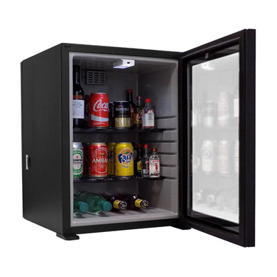 Small refrigerator with glass door ELITE